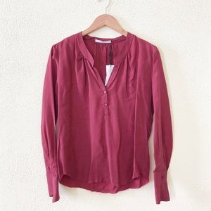 NWT PHARAOH Collection Michelle Blouse in Ruby XS